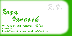 roza vancsik business card